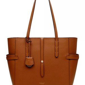 Radley London Abingdon Road Large Leather Zip-Top Shoulder Bag Medium Brown/Tan